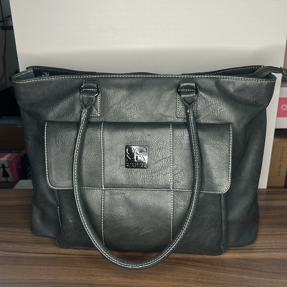 Kenneth Cole Reaction Dark Grey Laptop Bag with Many pockets and pouches
